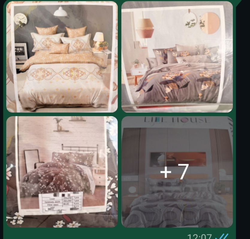 Linge de lit 6 pièces housse, drap et taies d'oreiller