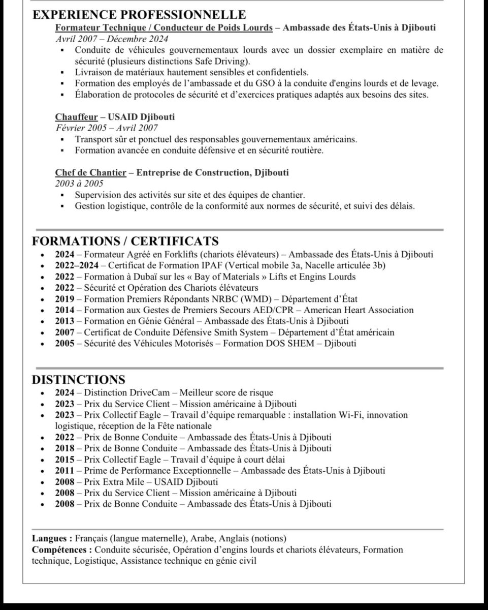 Formateur certifié et expérimenté en conduite d'engins et poids lourds