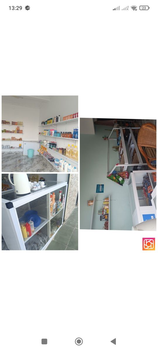 Mini market équipé en aluminium avec frigo congélateur récent
